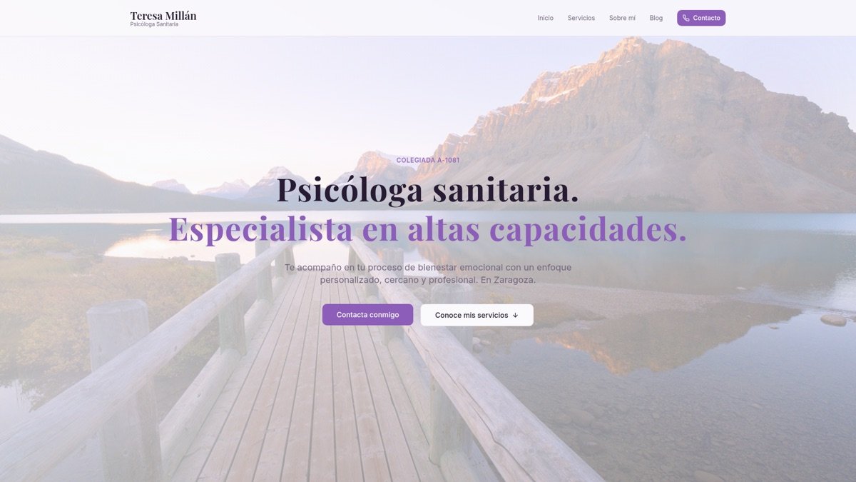 Captura de la web teremillan.es